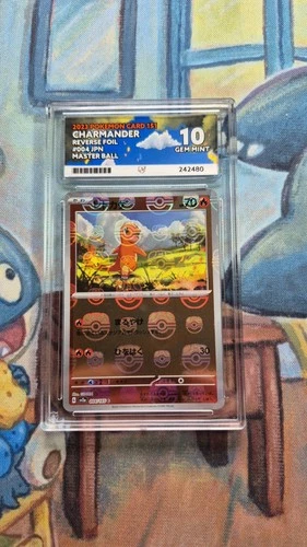 ACE 10 - Charmander Master Ball Reverse Holo 004/165 Japanese SV2a 151 4 Pokemon