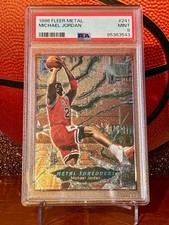 Michael Jordan 1996 Fleer Metal „Metal Shredders“ #241 – PSA 9 Mint