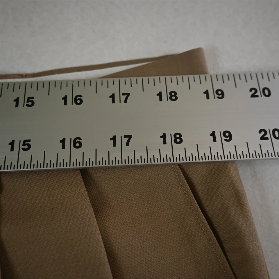 Hart Schaffner Marx 36x30 Khaki 100% Wool Pleated Cuffed Dress Mens Pants - Image 2 of 4