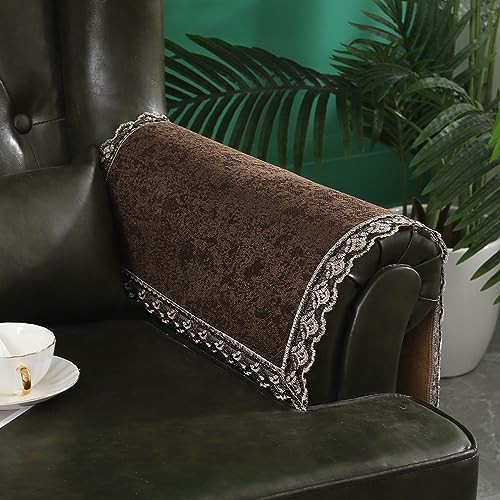 Couch arm Covers,Non-Slip lace Sofa arm Covers Set of 2 Washable