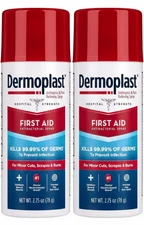 2 Pack Dermoplast First Aid Spray, Pain & Infection Relief, 2.75 Oz (78 g) Each