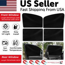4X Magnetic Car Side Front Rear Window Sun Shade Cover Mesh Shield UV Protecti