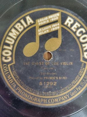 Prince's Band   Ghost of the Violin / Another Rag 78 RPM Columbia Ragtime