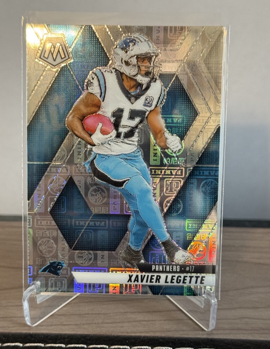2025 Mosaic Xavier Legette #45 Silver Knight Logo Prizm 63/149 Carolina Panthers