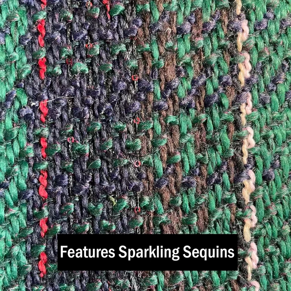 Juego de 2 fundas de almohada a cuadros de 20x20 pulgadas para tejer tartán invierno Navidad Foto 3 de 4