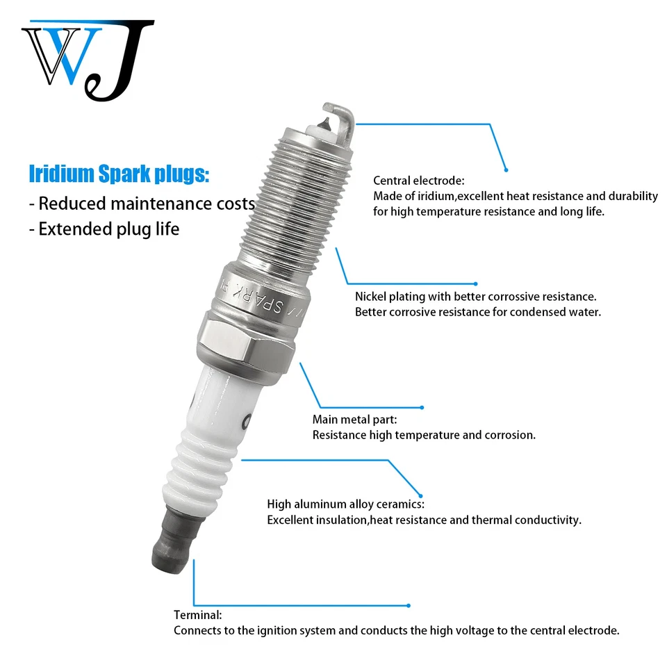4X Bobina de encendido + bujía de iridio para Mazda 3 L3G218100B 2004-2015 Foto 4 de 4