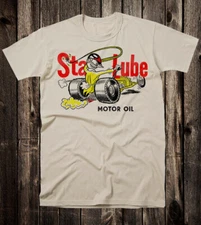 Hot Rod Tee T Shirt Drag Race Racing Nostalgia Sta Lube Motor Oil Speed Shop