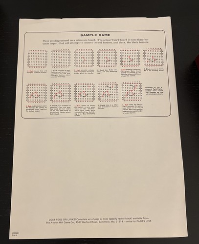 Vintage Twixt Board Game, Avalon Hill, 1976 Near Complete Read Description - Picture 10 of 11