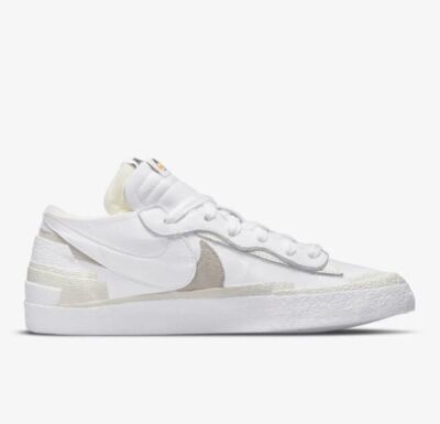 Size 6 - Nike Blazer Low x Sacai Shiny White 2022
