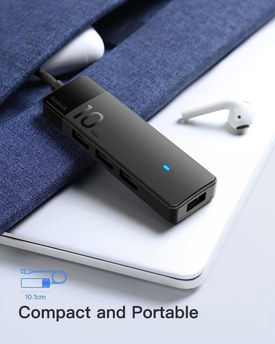 Inateck USB Hub with 4 USB A Ports, USB 3.2 Gen 2 Speed, 3.3 ft Cable, HB2025AL - Picture 4 of 7