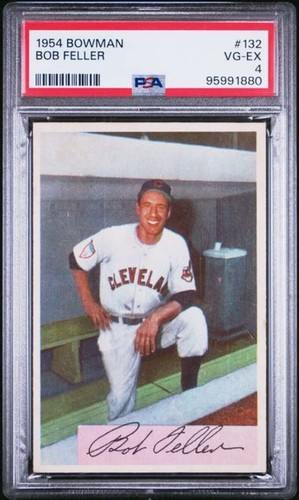 1954 Bowman #132 Bob Feller PSA 4 Cleveland Indians (1880)
