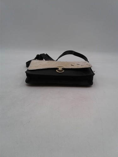 Charles Paige Black/White/Brown Leather Crossbody Shoulder Bag Handbag Purse - Picture 3 of 6