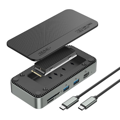 SANZANG M.2 NVMe SATA NGFF SSD-Gehäuse Adapter 10 IN 1 USB HUB Docking stationen