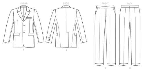 NEW MENS HISTORICAL FANTASTIC BEASTS HARRY POTTER SUIT PATTERN BATTERICK B6503 - Picture 3 of 5
