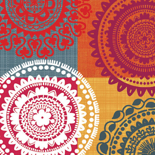 20 Lunch Paper Napkins ETHNIC THEME Decoration DECOUPAGE Pattern India Style - Picture 1 of 1