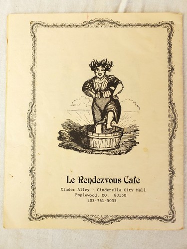 1980 Le Rendezvous Cafe Paper Menu Englewood CO - Picture 5 of 5