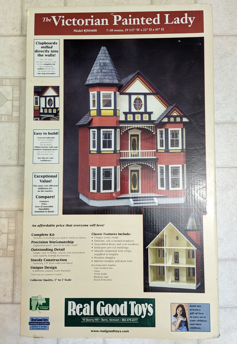 Real Good Toys Victorian Painted Lady Dollhouse Kit Model Real Good Toys Victorian Painted Lady Dollhouse Kit Model