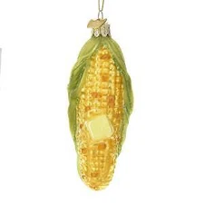 Noble Gems™ Corn On The Cob Glass Ornament NB1281 w
