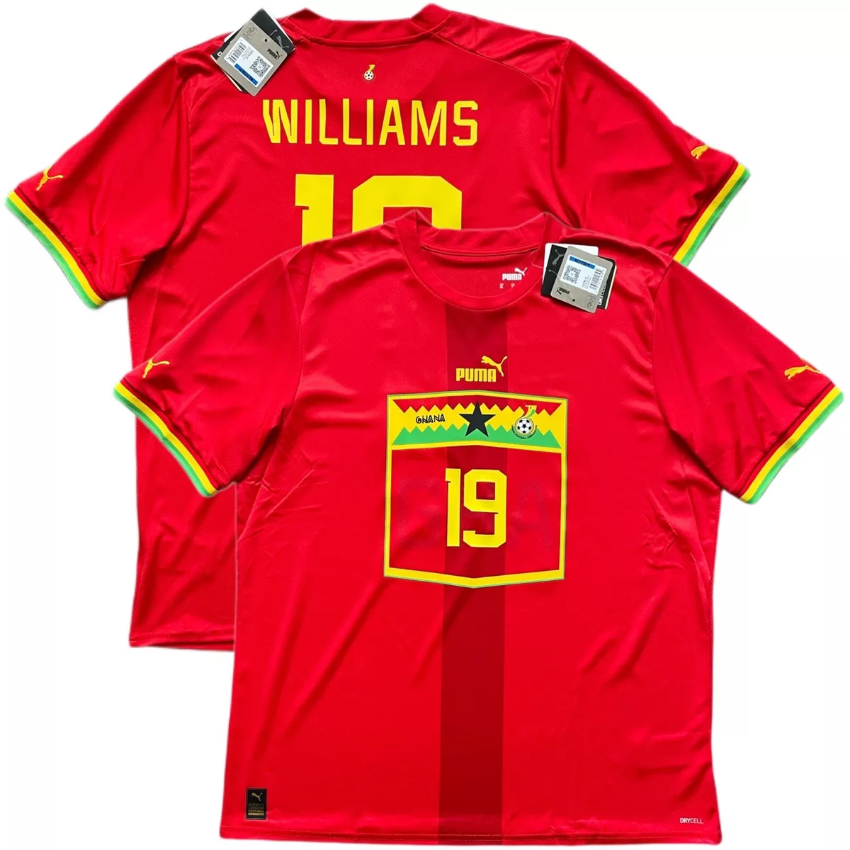 2022 23 Ghana Away Jersey 19 Williams XL Puma World Cup Africa