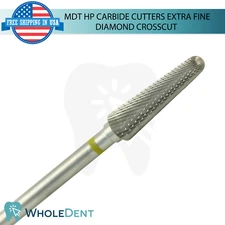 Dental MDT HP Carbide Cutters Extra Fine Diamond Crosscut Bur Polished Finish