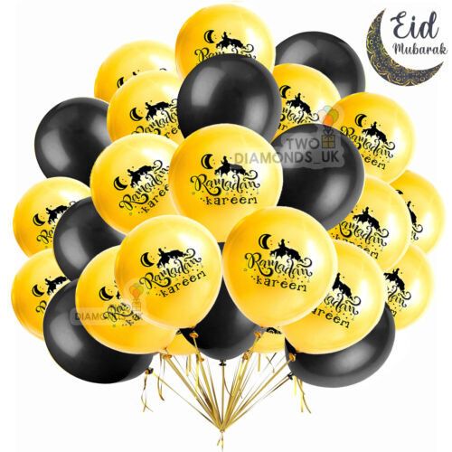 Islam Eid Ramadan Mubarak Printed Balloons Bunting Banner Kids Decorations Uk - Picture 7 of 10