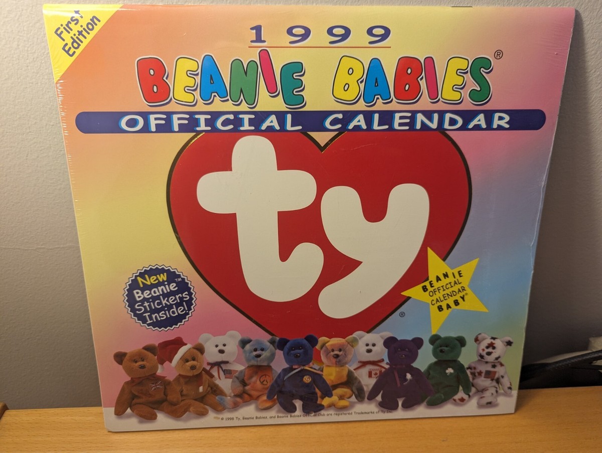 Ty Beanie Babies 1999 Official Calendar 1st Edition Sealed in