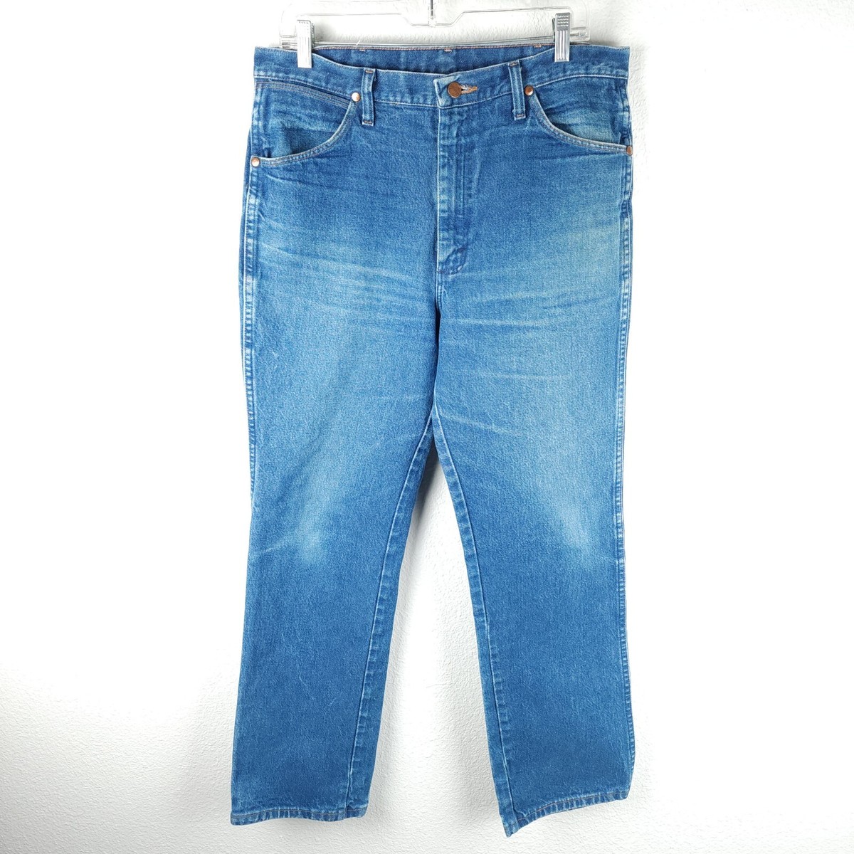 WRANGLER Vintage Jeans 936DEN Men 36x31(actual ~34x30) Med Wash