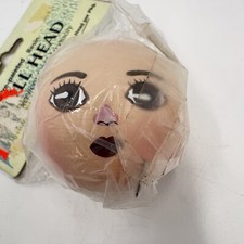 Pre Painted Resin Doll Head 2" Girl Brown Eyes Wangs International BQ565B