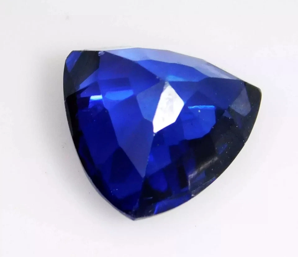 Arkansas Blue Benitoite 8Ct Natural Certificado EGL Trillón Corte Piedra Preciosa Rara Foto 3 de 3