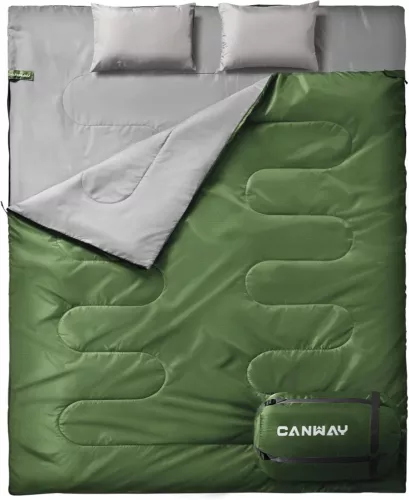 Double Sleeping Bag, 2 Person Sleeping Bags for Adults Queen Size XL & XXL Sleep