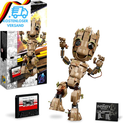 LEGO Marvel Ich Bin Groot Spielzeug Zum Bauen, Set Mit Baby Groot Figur Aus Guar