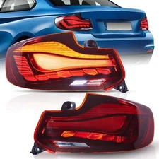 GTS Red Tail Lights W/Animation For BMW 2Series 2014-2021 F22 F23 F87 Rear pair