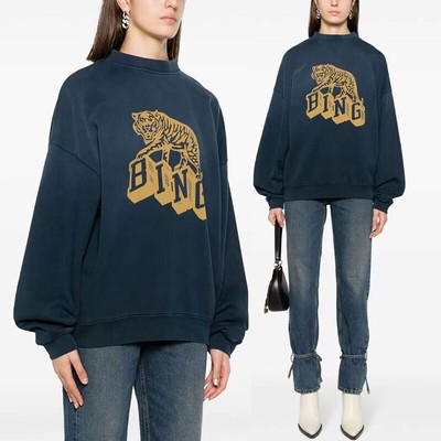 Casual Anine Bing Tiger Print Long Sleeve Hoodies Sweatshirt Unisex Pullover  Top | eBay