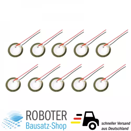10 Stück Piezo Element Summer Lautsprecher Buzzer Ø15mm