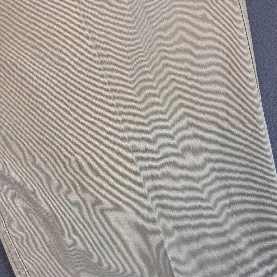 ONeill Khaki Pants Men Sz 34 X 32 Flat Front Tan Pants Cotton Poly Slash Pocket - Image 4 of 4