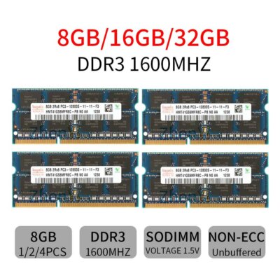 32GB 16GB 8GB DDR3 2Rx8 PC3-12800S 1600MHz 1.5V SODIMM Laptop RAM für Hynix DE