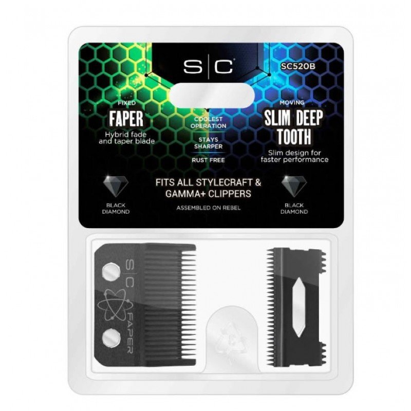 Stylecraft Replacement Black Diamond DLC Faper Blade Slim Tooth Cutter GP520B