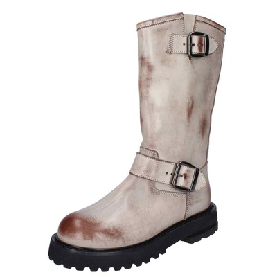 shoes women MOMA boots brown leather beige 1DW340 VINTAGE BD924