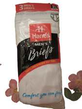 1997 Hanes Men  s Briefs Size 36 100 Preshrunk Cotton Underwear USA 3-pack