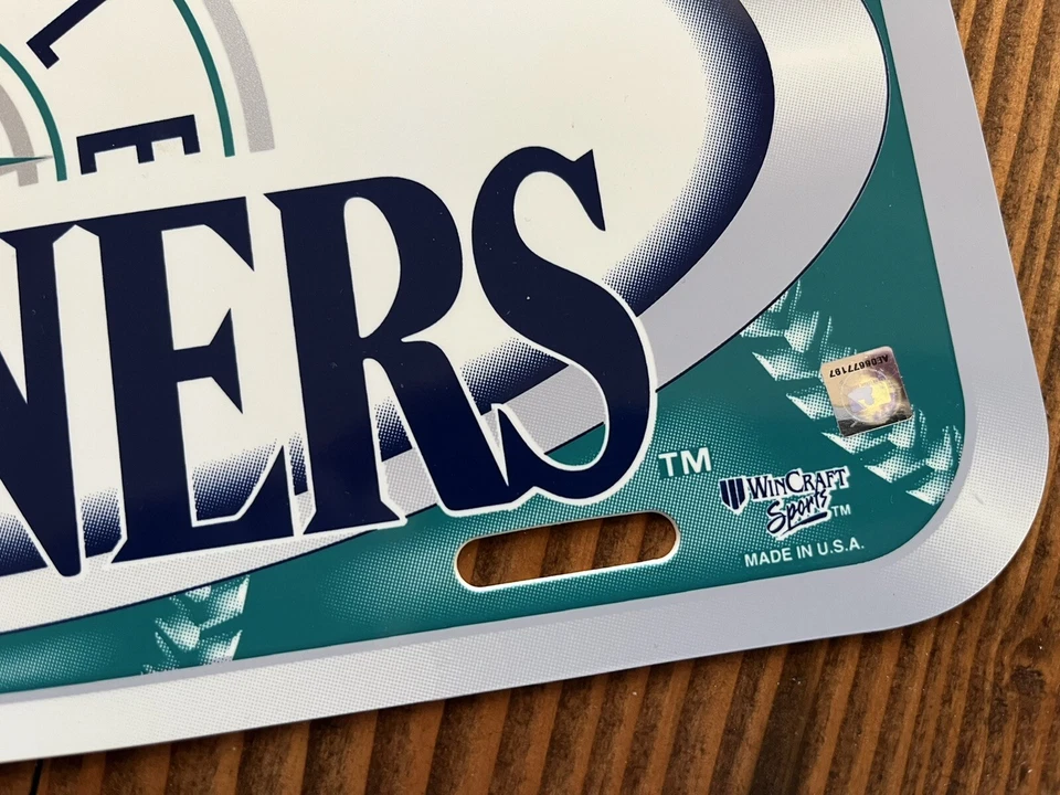 Seattle Mariners Plastic License Plate Wincraft Baseball - Image 3 of 4