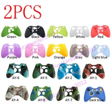 2X Rubber Skin Silicone Gel Protective Cover For Microsoft Xbox 360 Controller