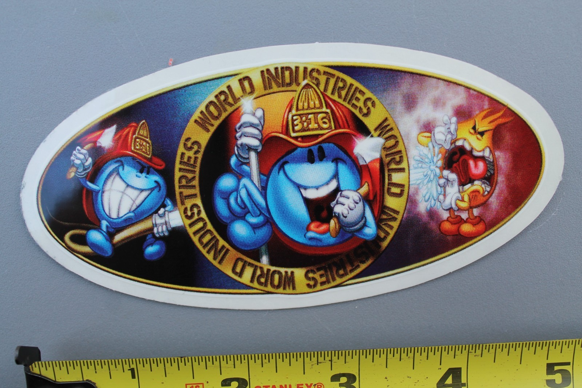 World Industries Flame Boy Wet Willy Fire Man Z87A Vintage