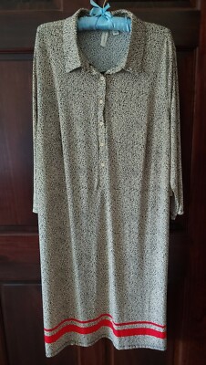 Tacera Dress, Woman Plus 2X,NWT,Animal Print Multi-colored print, 3/4 sleeves. 