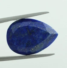 LAPIS FACETED 10 x 7 MM PEAR CUT ALL NATURAL BEAUTIFUL COLOR