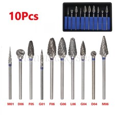 10 Pcs Dental Lab Tungsten Steel Carbide Burs Polishing Bur Drills HP 2.35mm