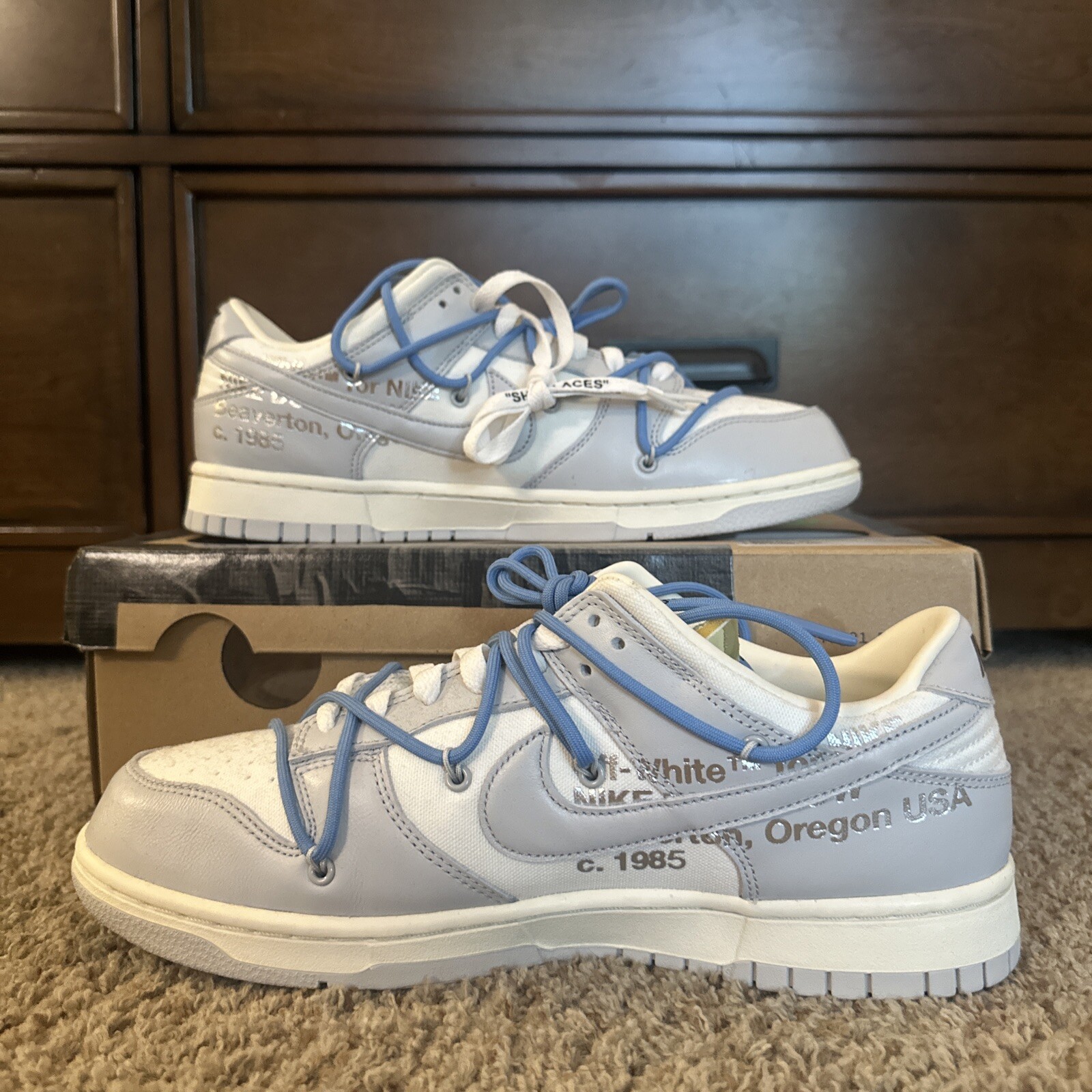OFF WHITE X NIKE Taglia 10 5 Nike Off White x Dunk Low 05 di 50