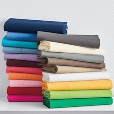 1000 TC Egyptian Cotton 3pc Duvet Set 1pc Fitted - 15"Deep Solid Color US Size