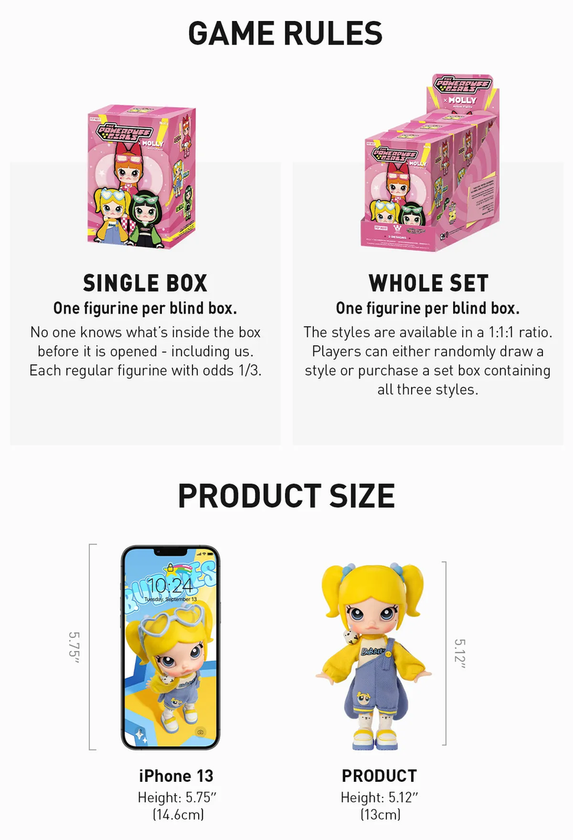 POPMART MOLLY × The Powerpuff Girls Series 5.1 POPMART MOLLY × The Powerpuff Girls Series 5.1