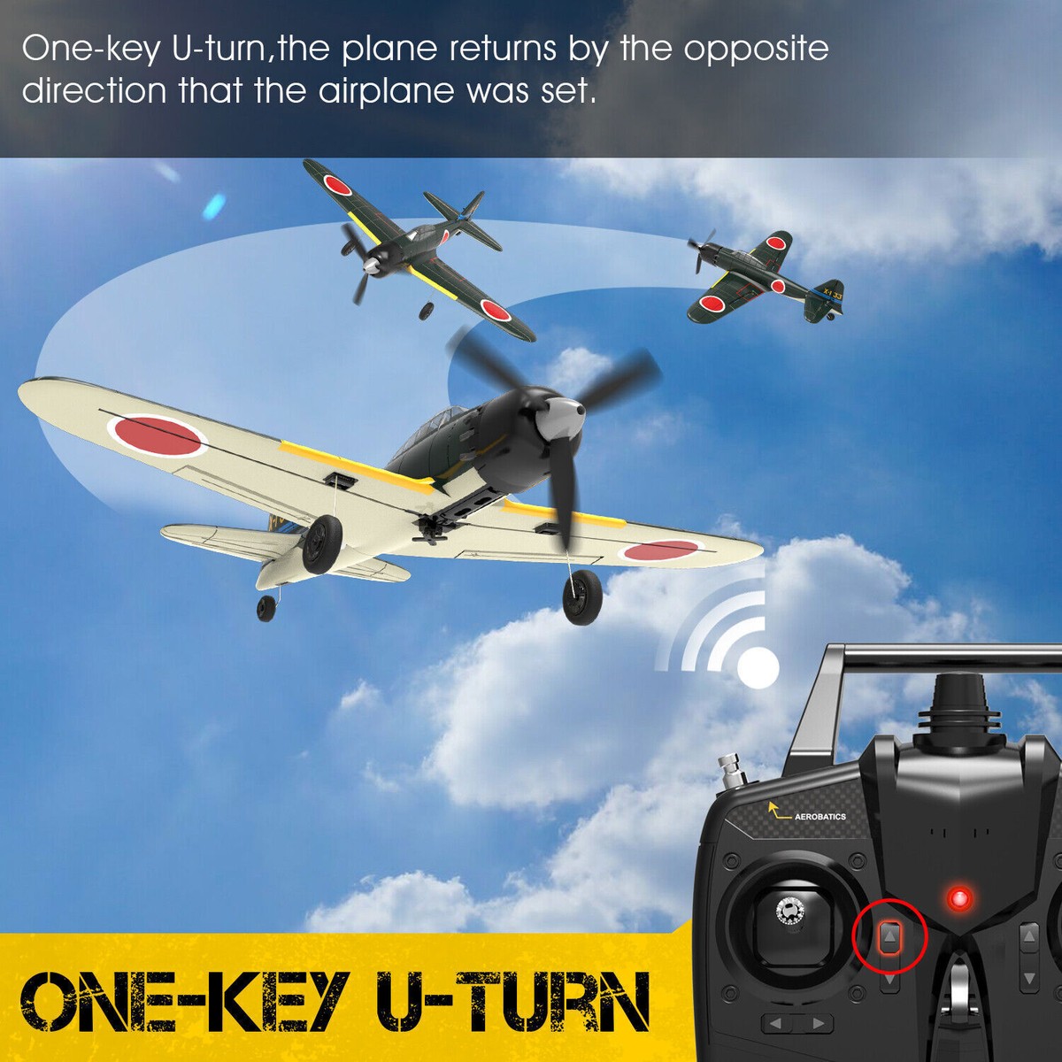 VOLANTEX 2.4G 4CH WWII A6M Zero Fighter RC Airplane Remote Control