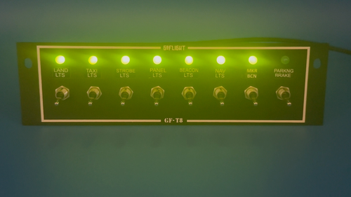 GoFlight GF-T8 Toggle Switch Panel Flight Sim Controller for MSFS / X-Plane - Video 1 of 1